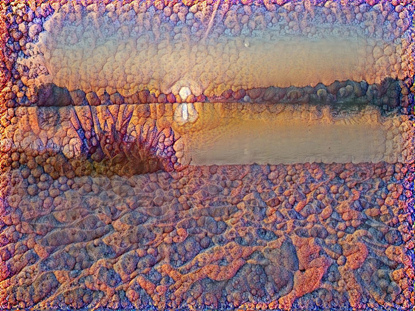 Fractal Sandy Beach Sunset