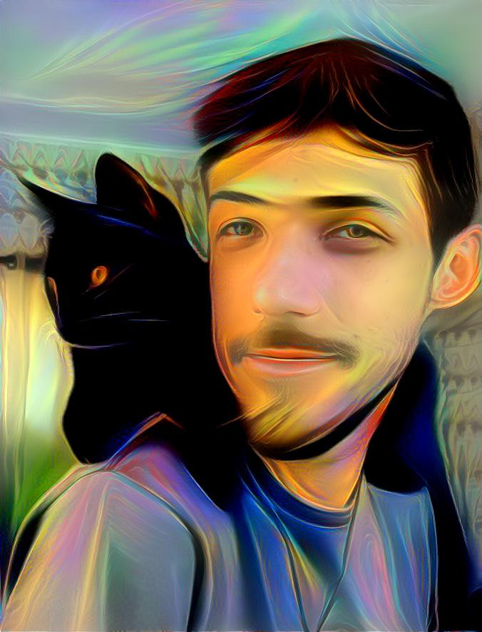 Rafael e o gato Pepê 