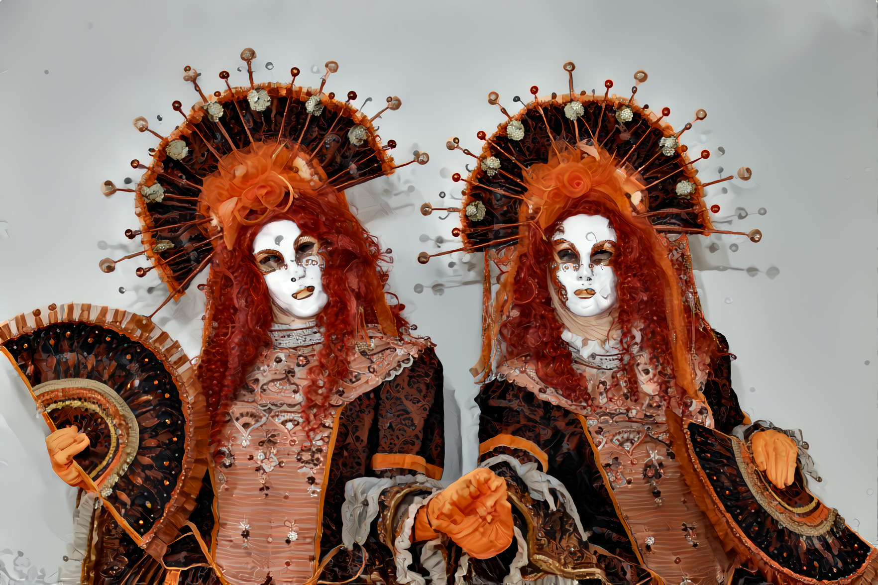 Masks of Venice - the Ladies in Red