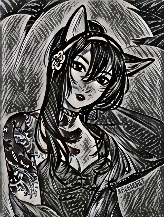 Monochrome Catgirl