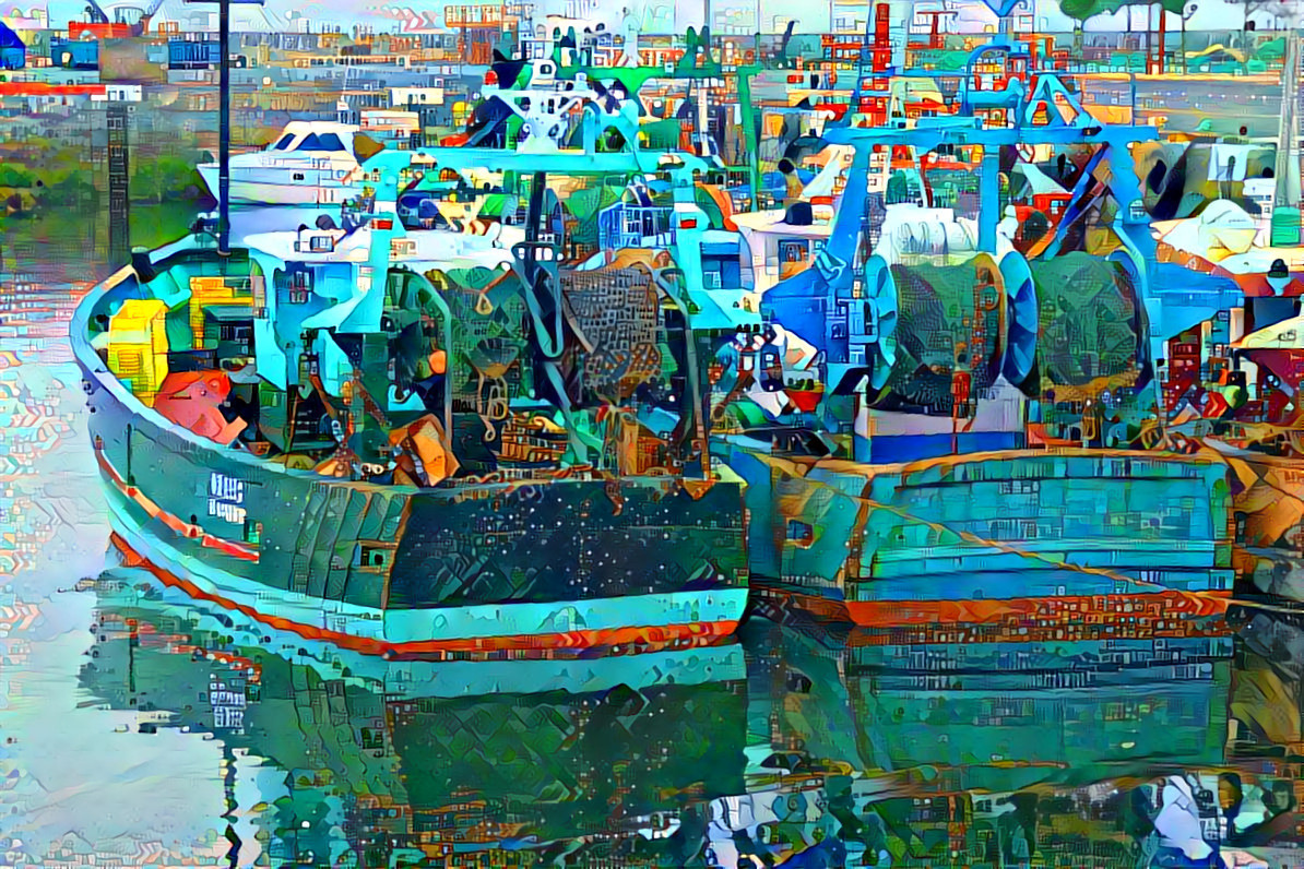 "French Fishing Boats" - by Unreal from own photo.