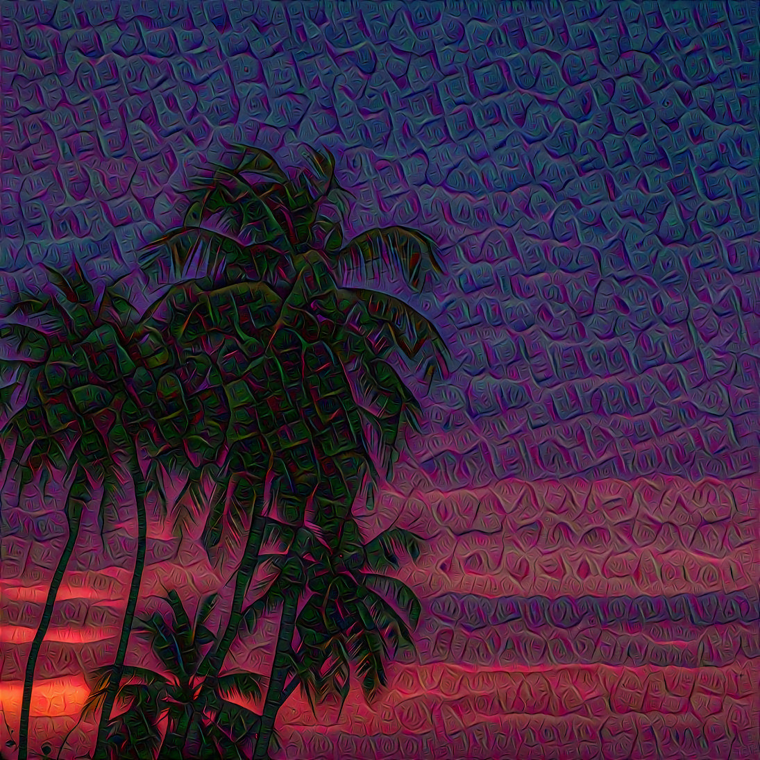 Palm Trees at Sunset