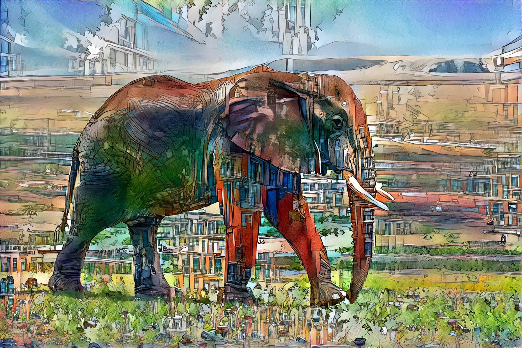 tramp elephant every where