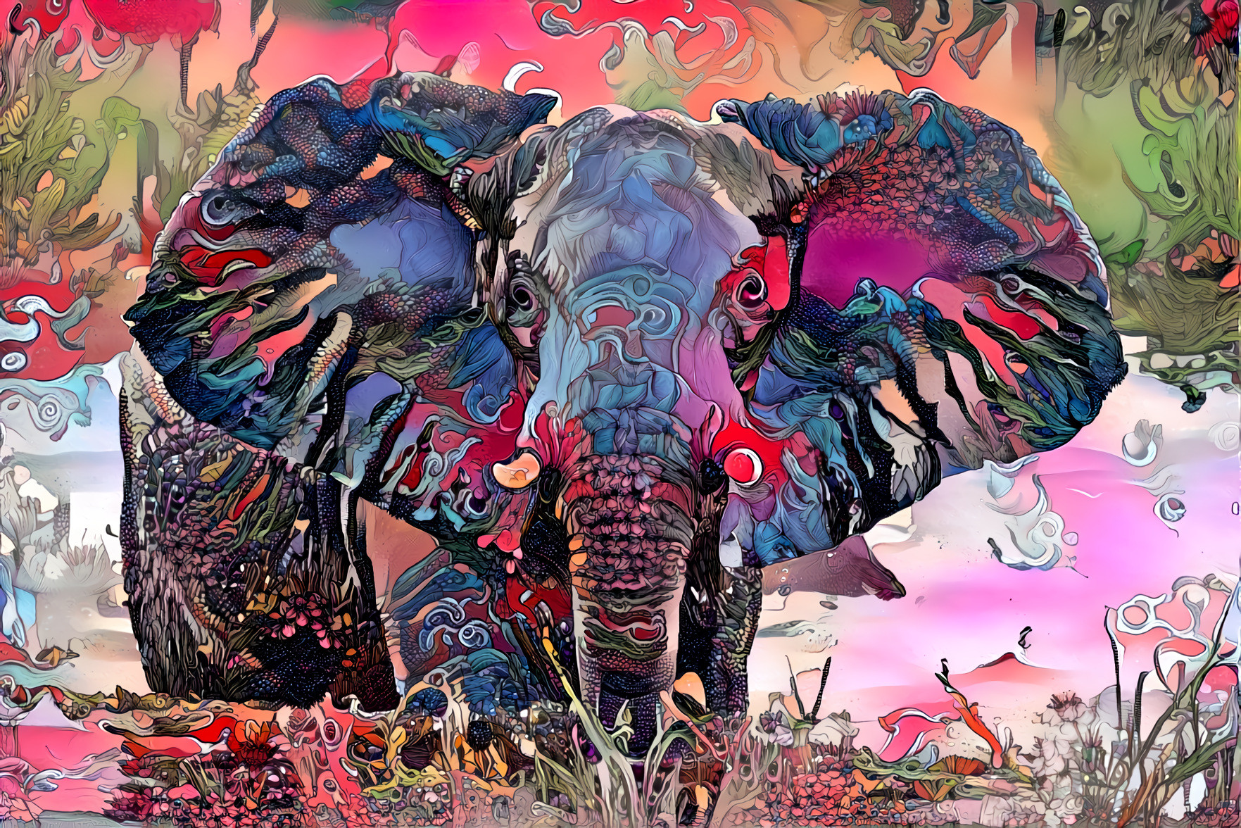 Seeing pink elephants