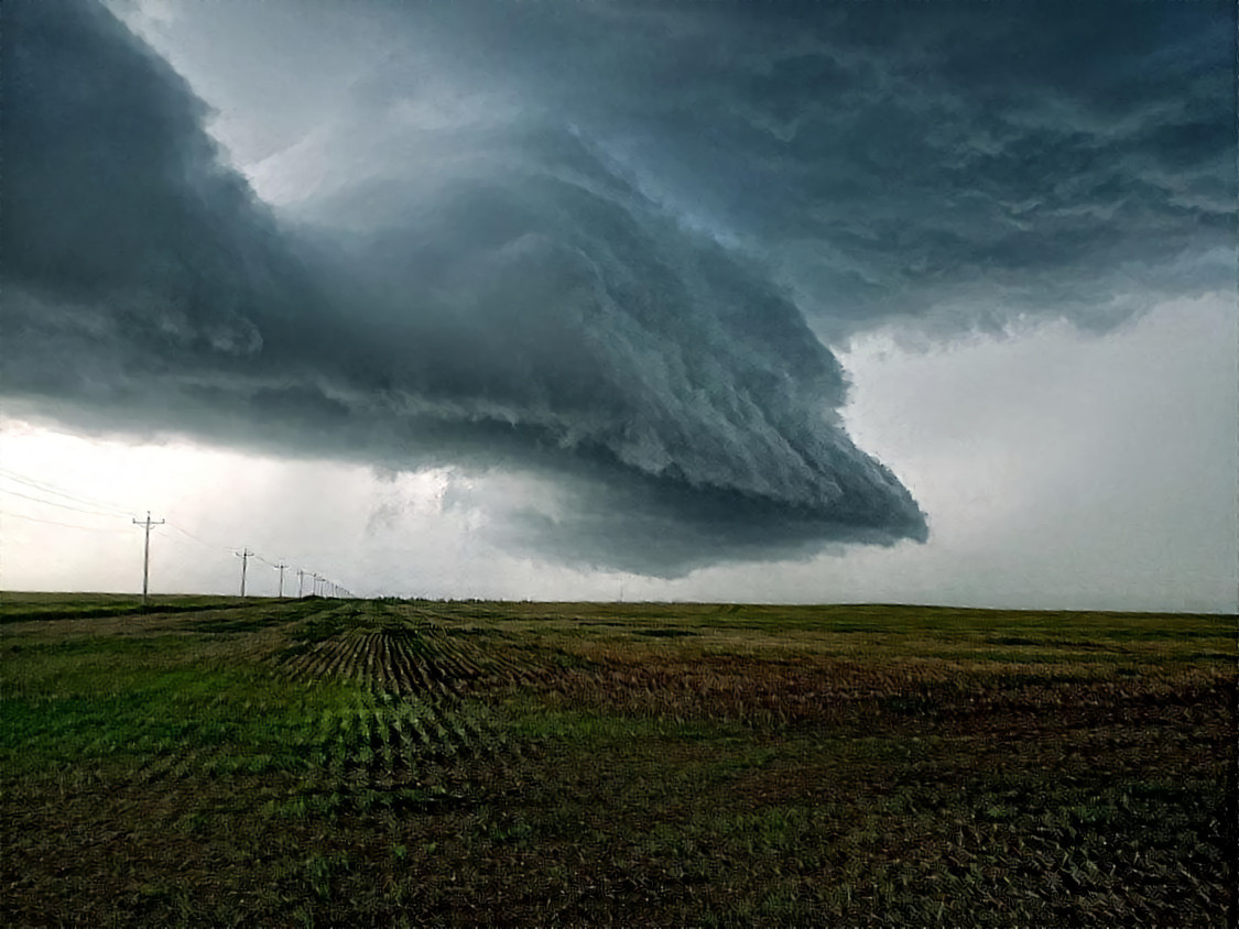 Arcus (or Shelf) Cloud, South Dakota (US). Original photo by Bernard Schmidt on Unsplash.