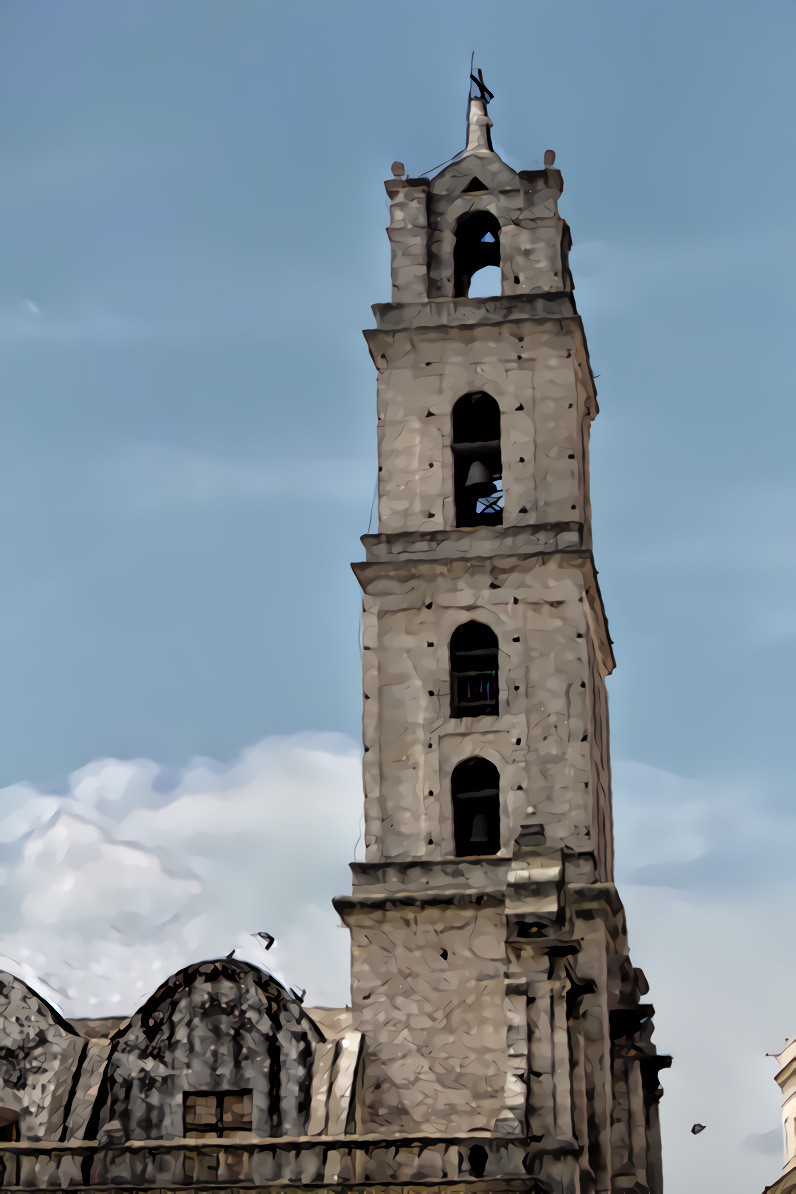 Old Church Tower Havana Cuba