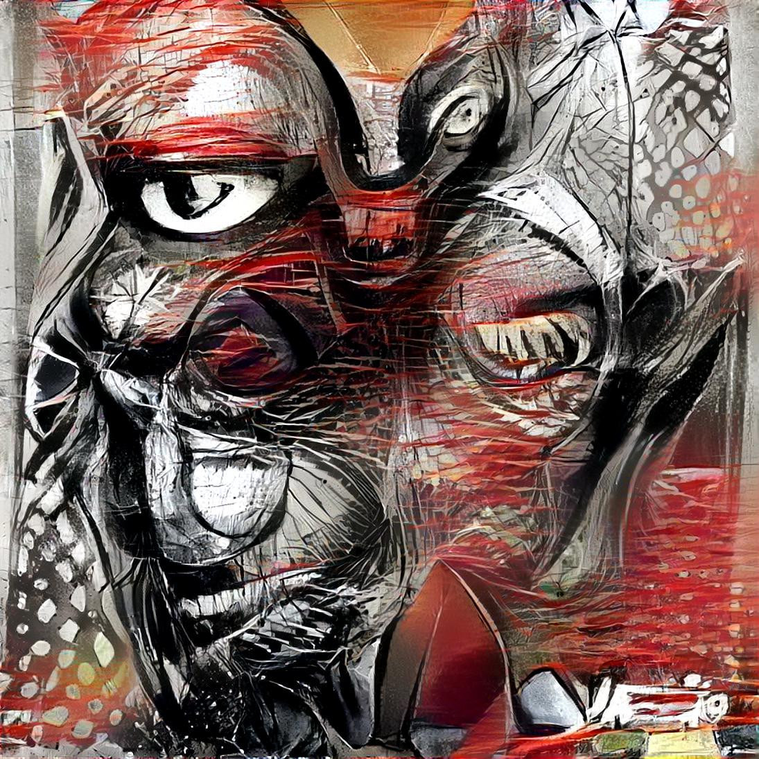 Devil Alien Abstract Art