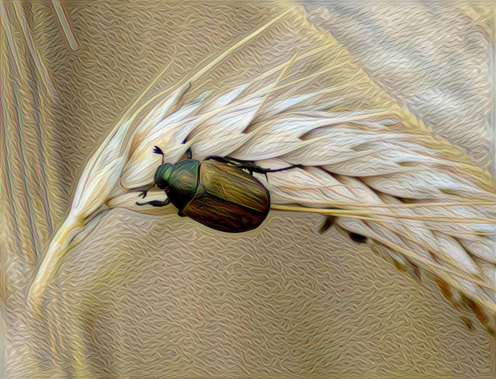 Green Beetle, Golden Wheat