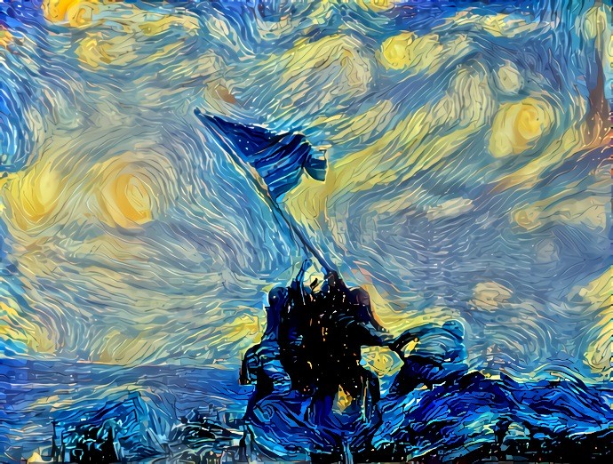 Raising of the flag by Vincent Van Gogh