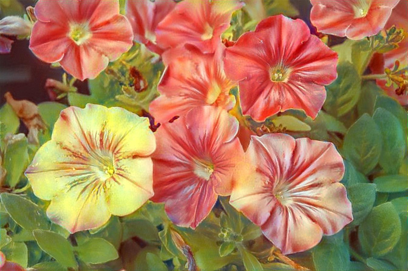 pink petunias