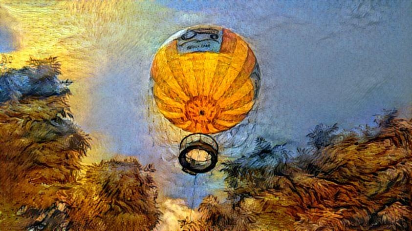 Van Gogh Style - Conner Prairie Hot Air Balloon By Kurt Beard