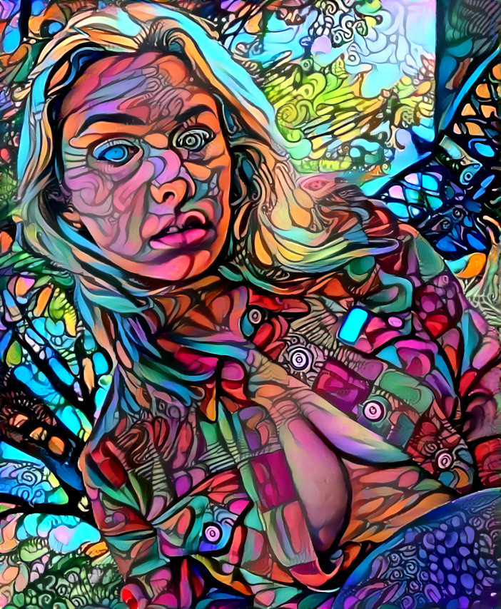 Stained glass girl