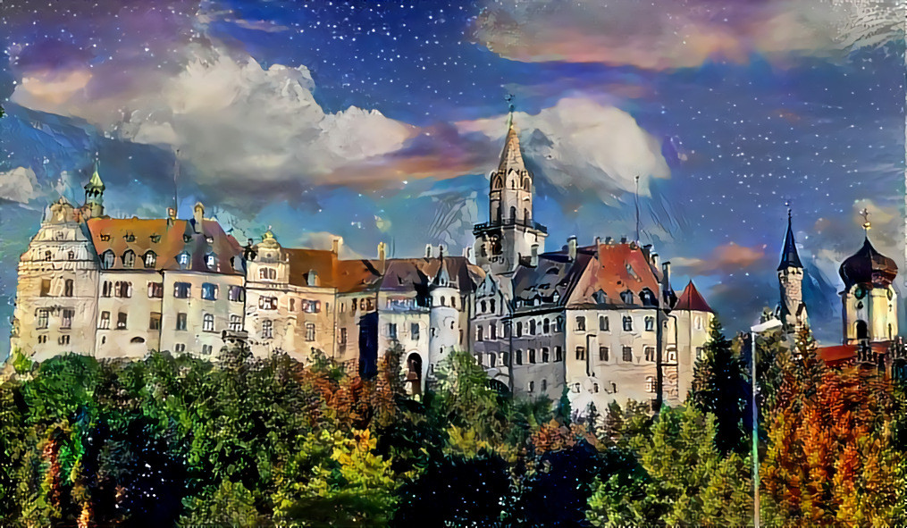 Castle Sigmaringen, also &quot;Hohenzollernschloss&quot;, Residenzschloss of the princes of Hohenzollern-Sigmaringen in Sigmaringen (Germany)