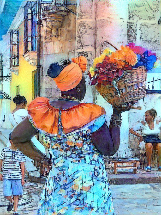 The flower seller.