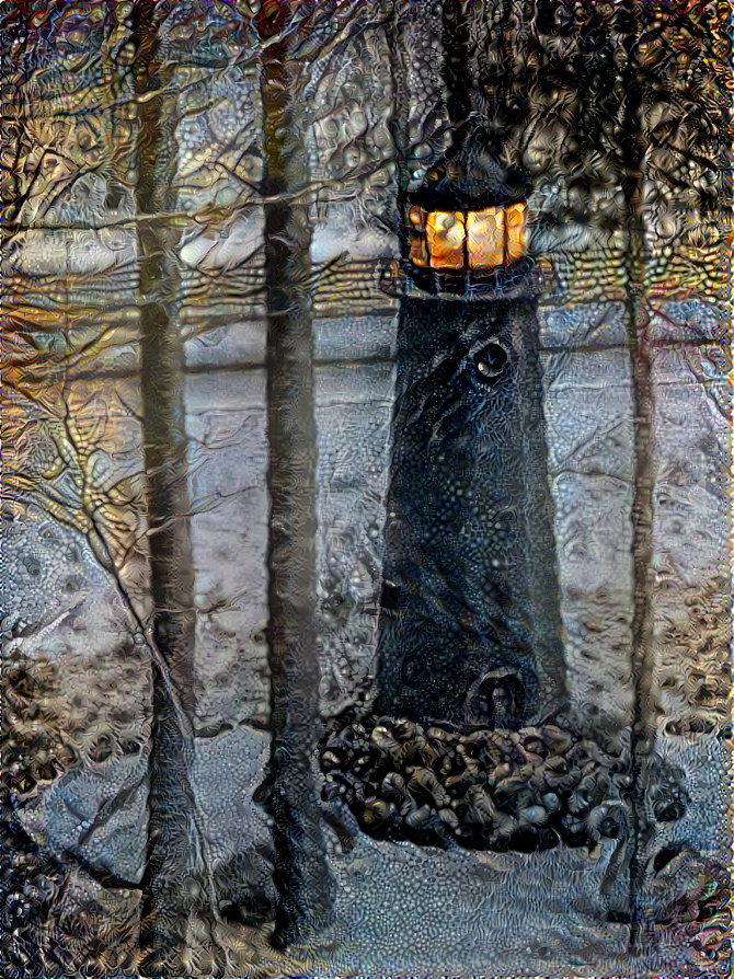 Barnwood Lighthoue in the Woods