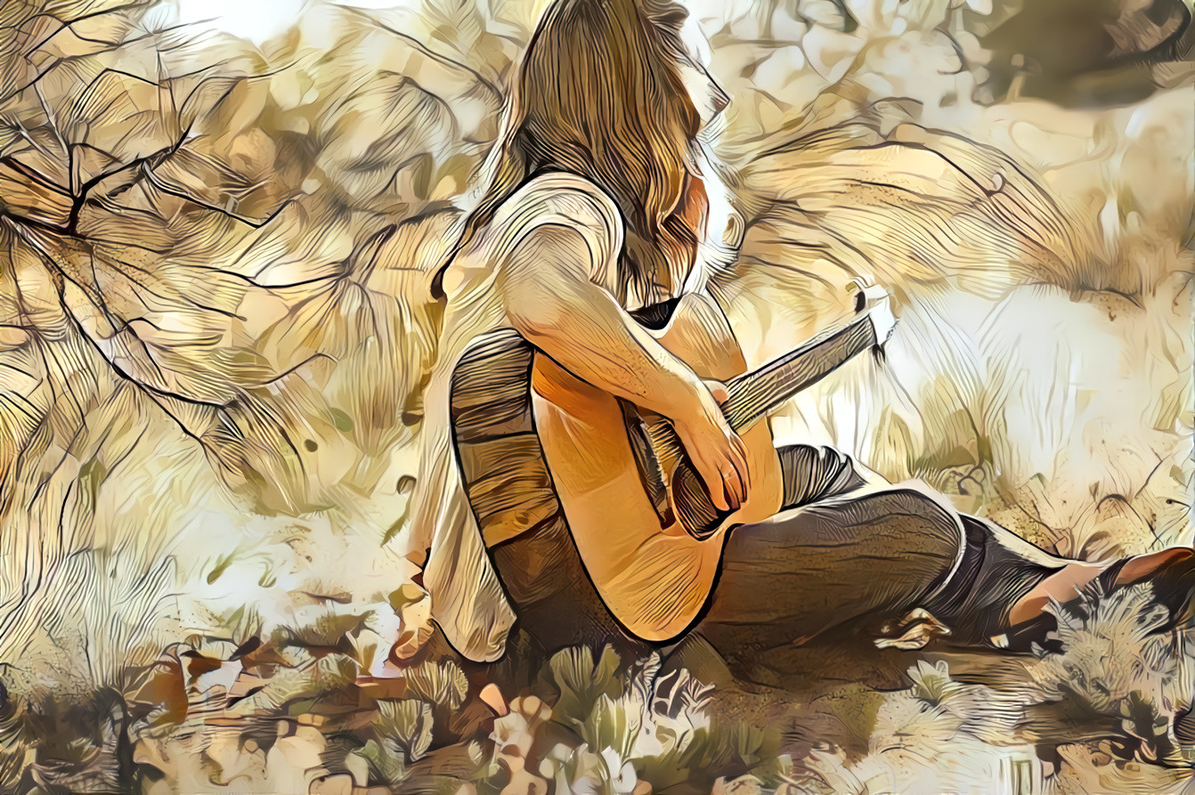 Girl with guitar