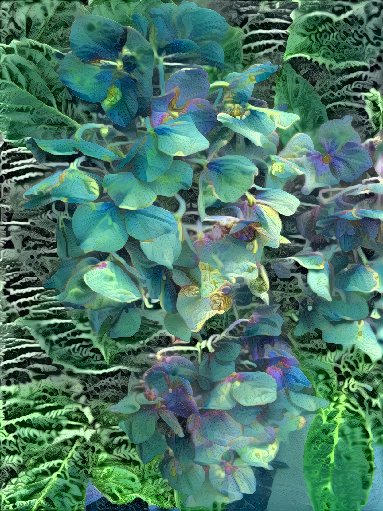 Blue Green Hydrangea