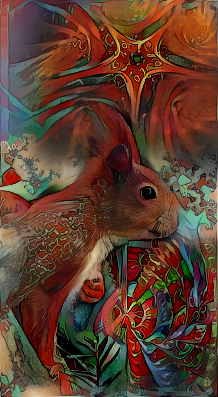 Squirrel in the fractal world by AquaLena