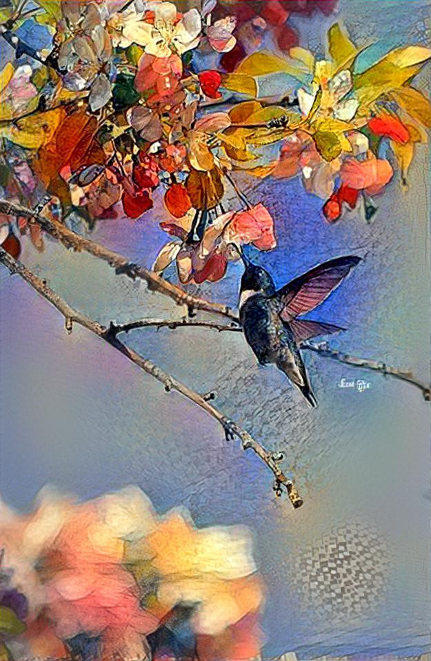 Hummingbird by artist Jeanne Eggers