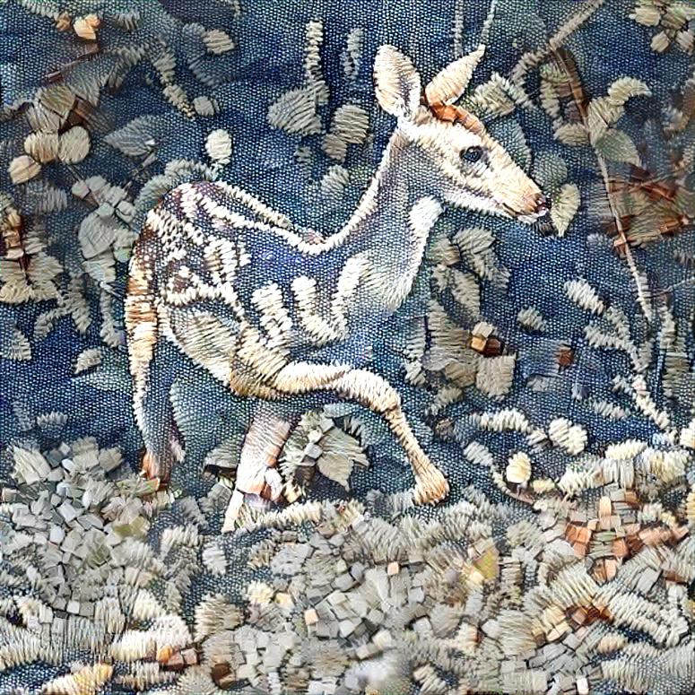 Deer on fabric