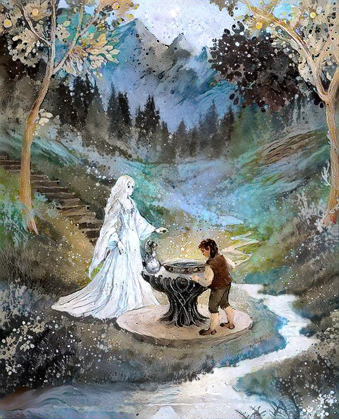 Frodo y Galadriel