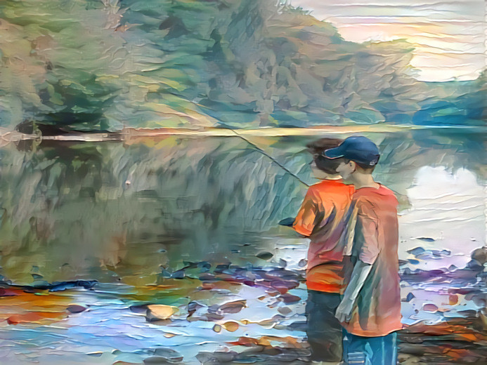 Two Boys Fishing