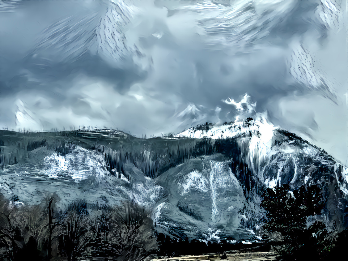 First Snow Storm, October, West Yellowstone, Wyoming.  Photo is my own.