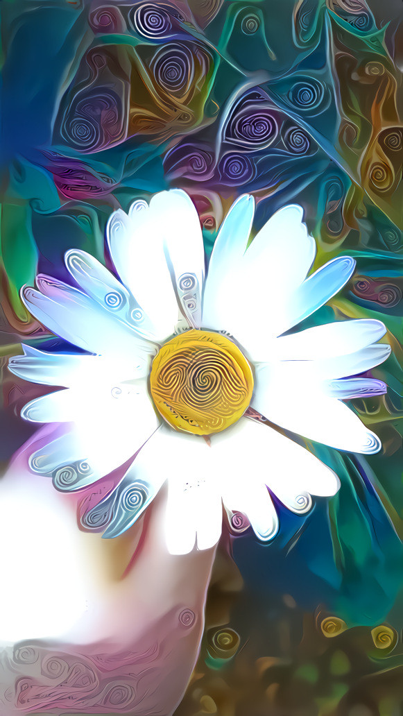 Paper trippy daisy flower