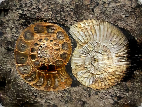 Ammonite fossils