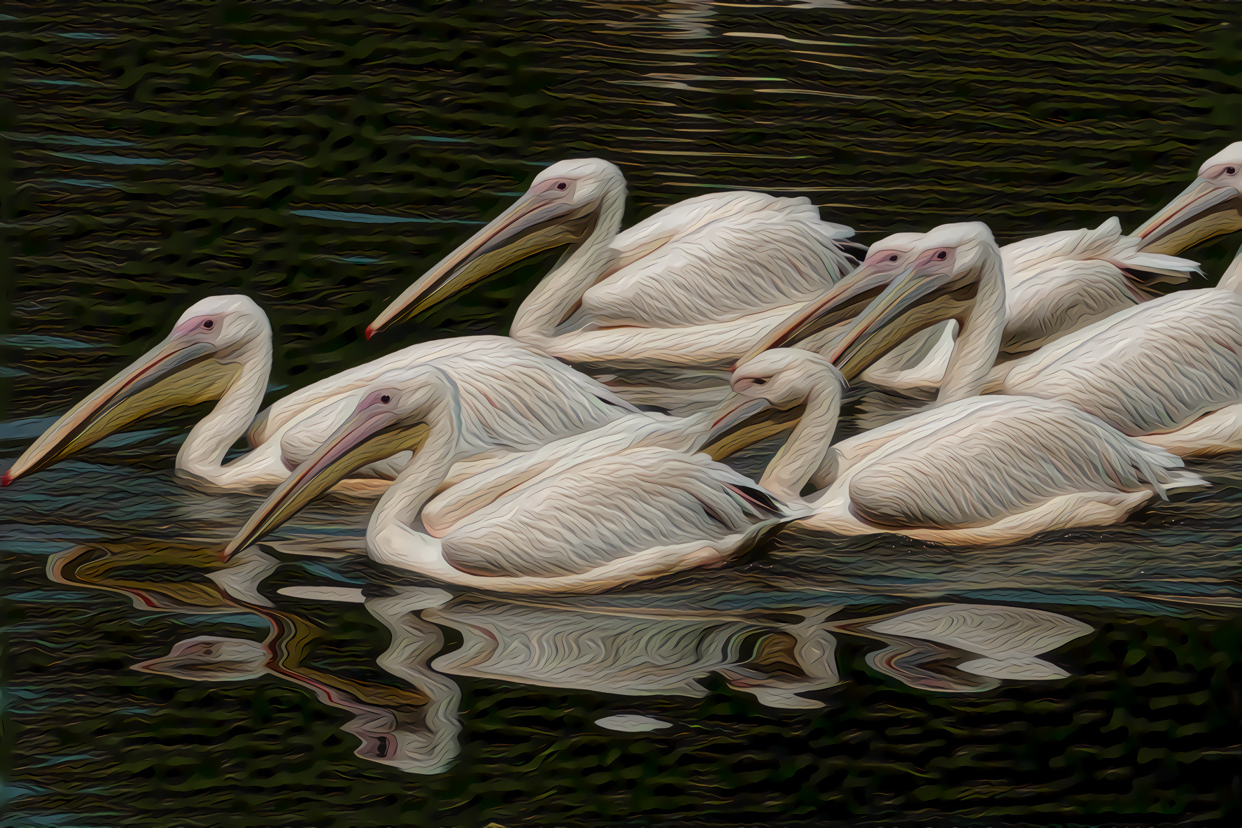 Pelican Pelicanus Onocrotalius, Africa