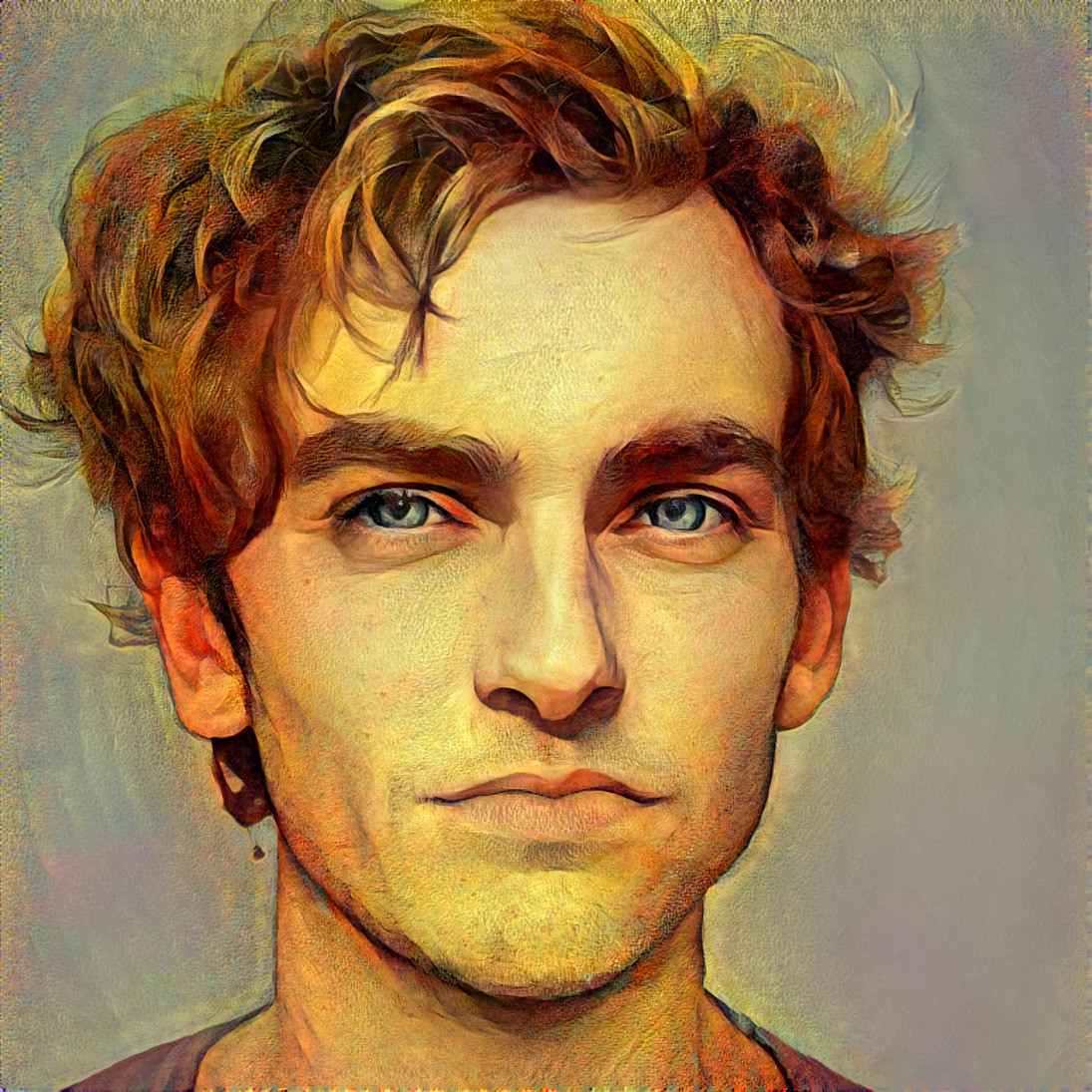 Artbreeder portrait i whipped together gets deepdream treatment