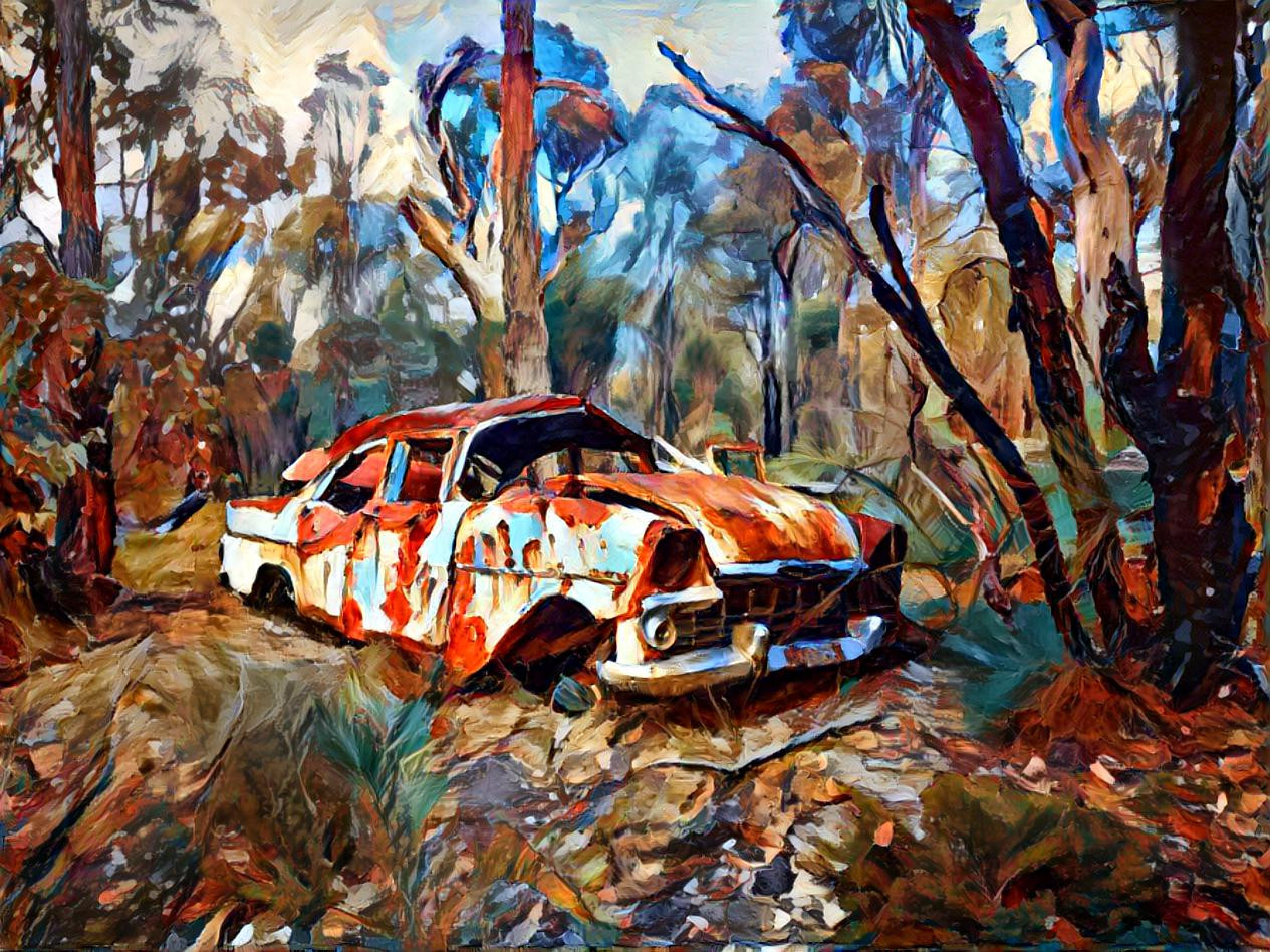 EK Holden found in the bush