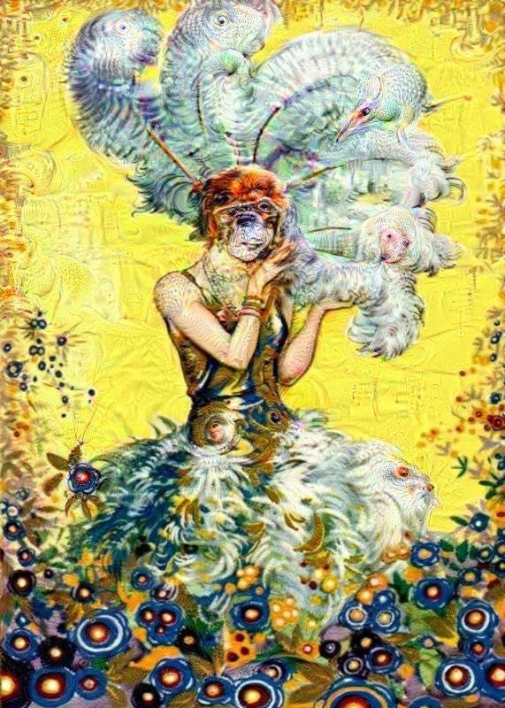 Lady with Fan &amp; Feathers