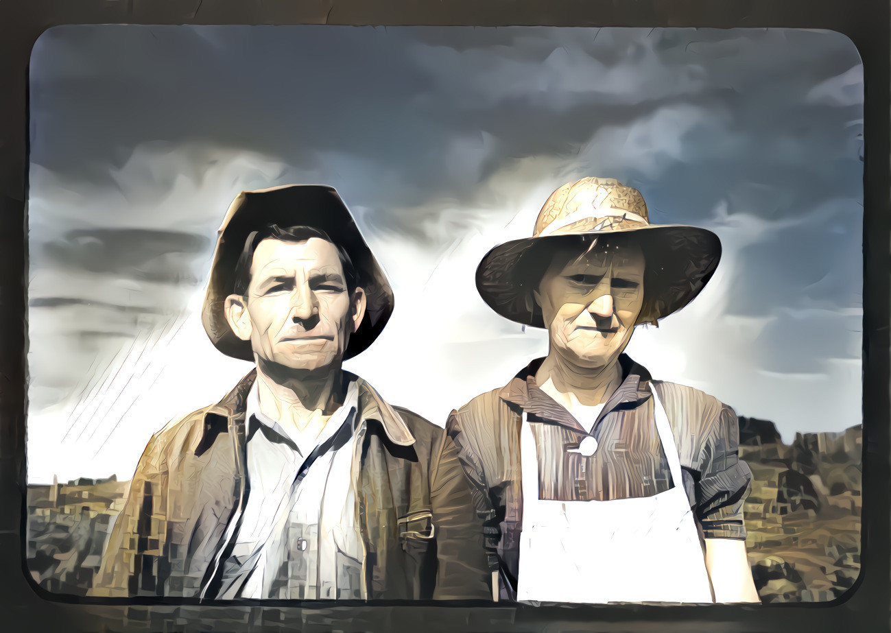 homesteaders, historical image