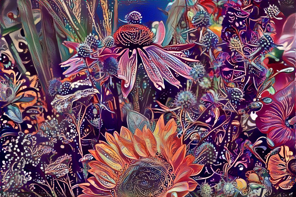 Flowers in a field 