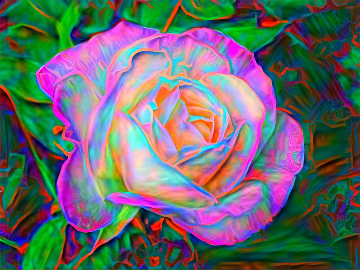 Psychedelic rose