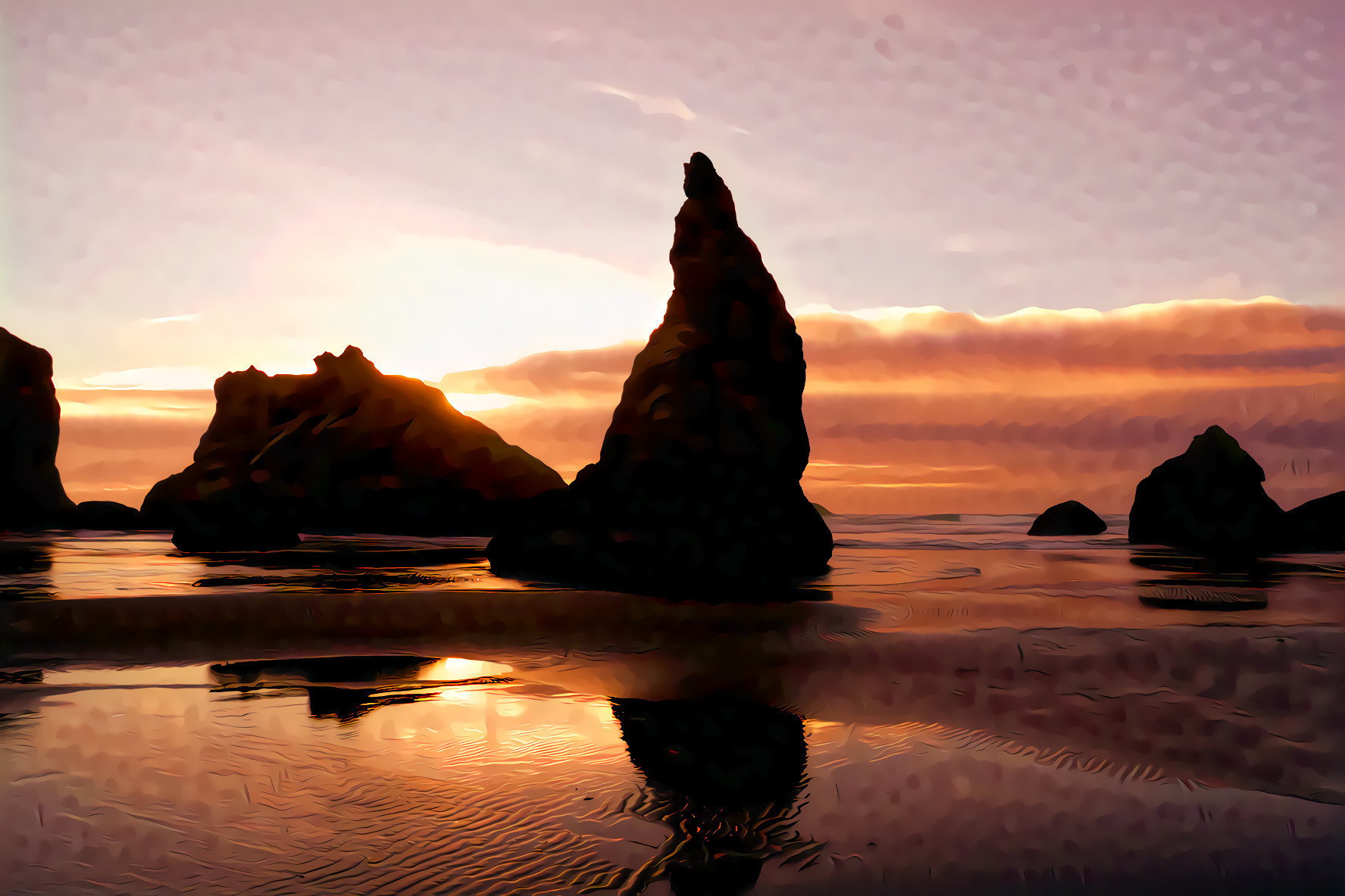 According to legend, this is the dog Komax baying for his mistress, Ewauna [Face Rock, Bandon, Oregon]