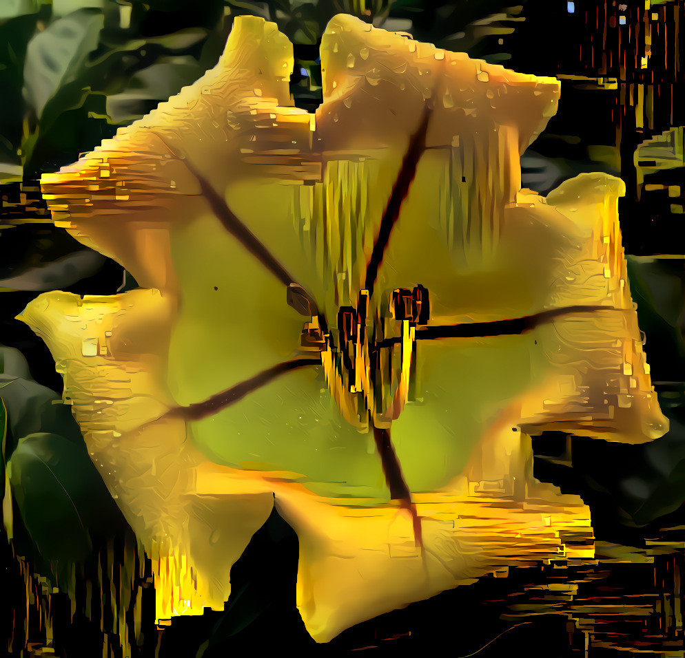 Abstract Golden Chalice Vine