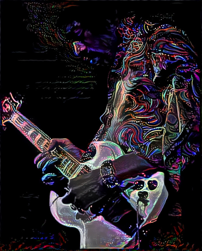 Jimi Hendrix, style fluo