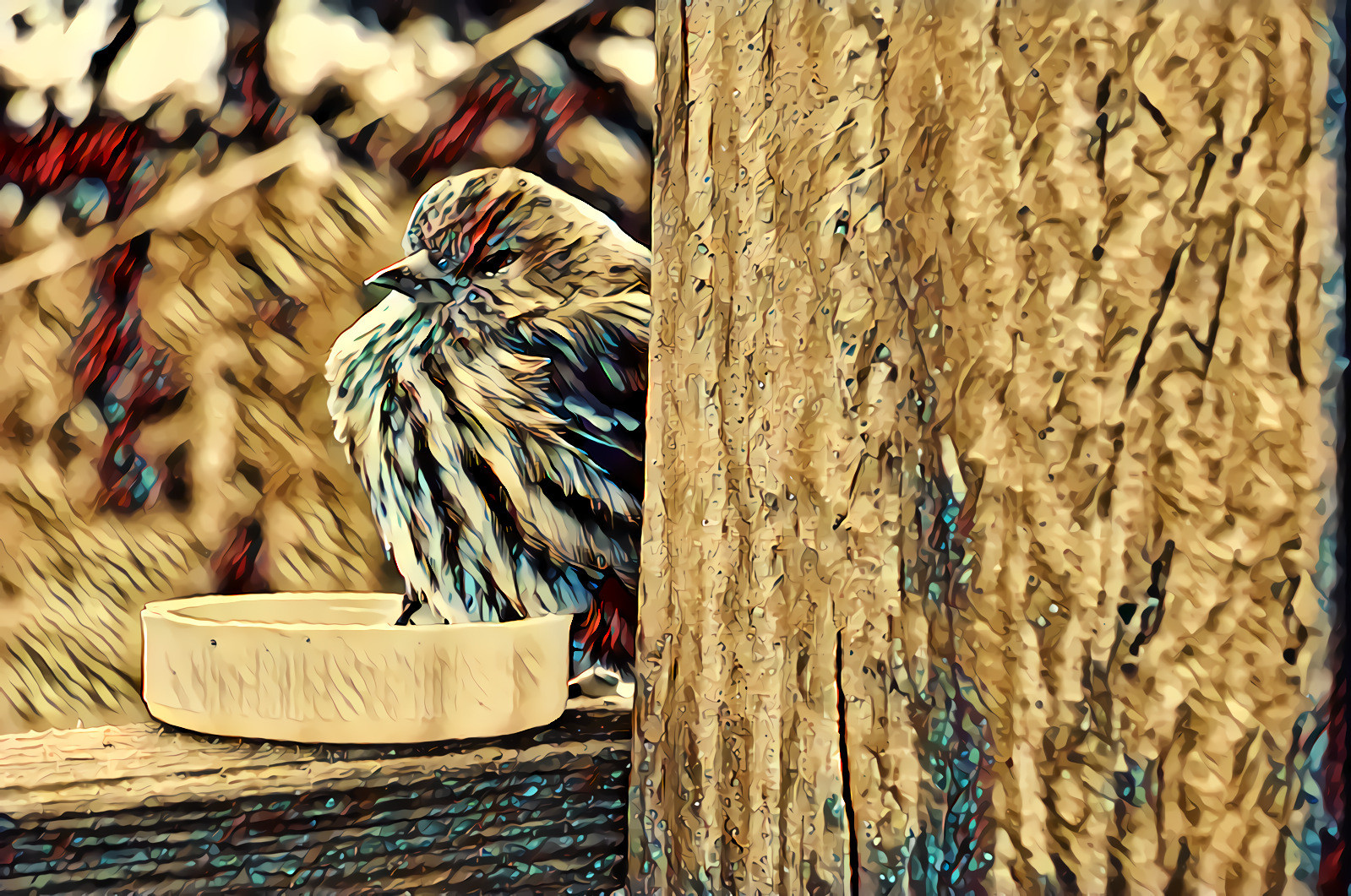 Baby Bird in a Bottle Cap