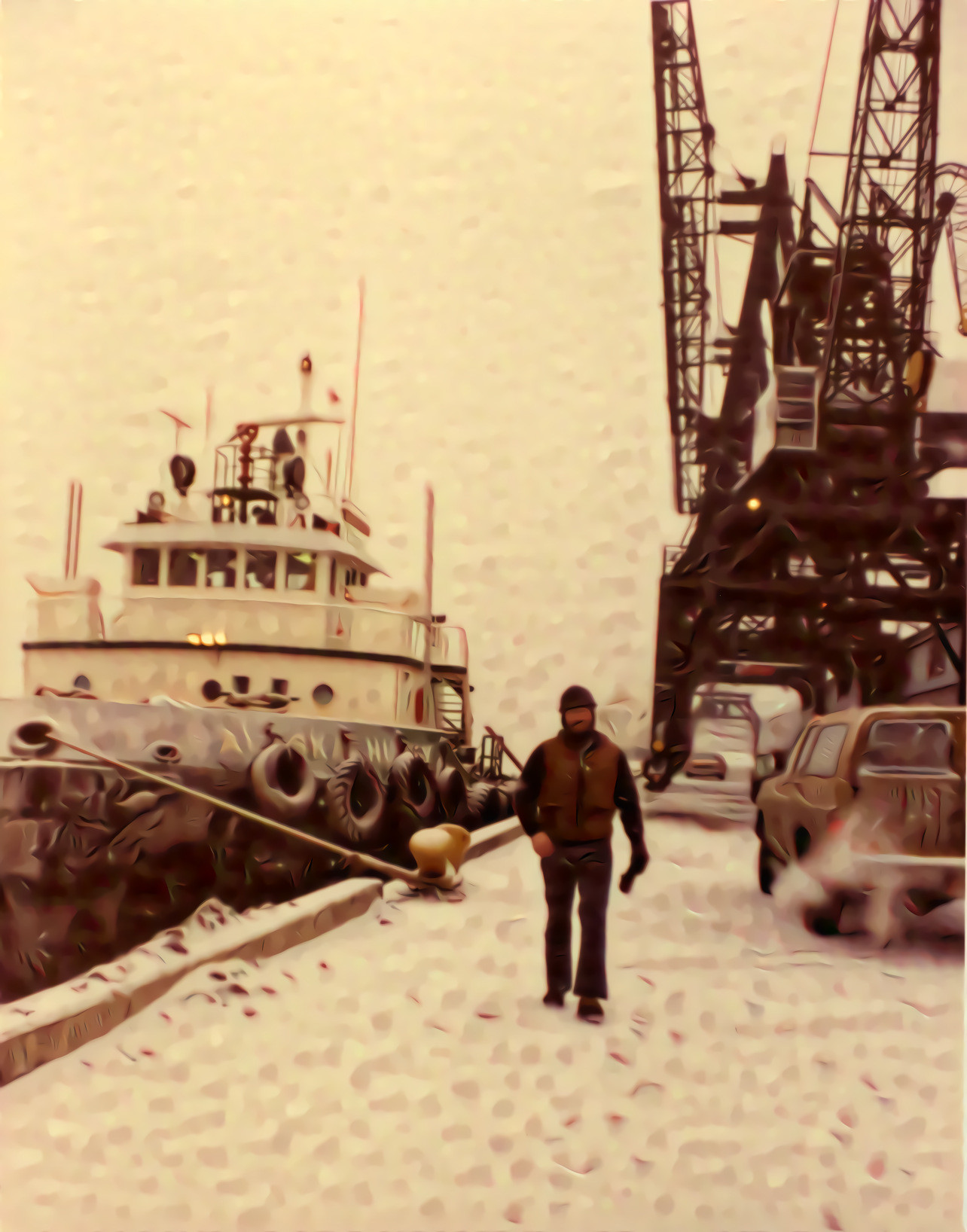 Alaska Husky Rig Tender, Nikiski, AK 1980