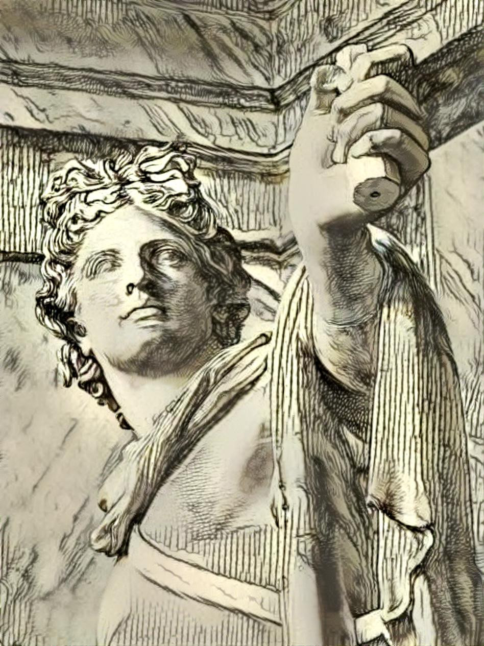 Woodcut Apollo