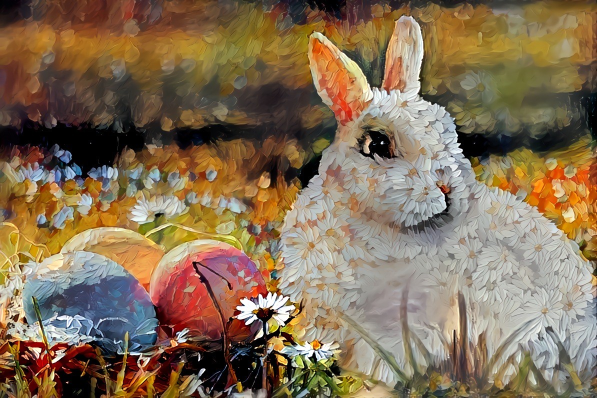 Easter - Eggs and Bunny in Spring