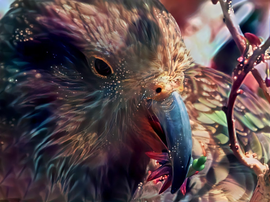 Kea Closeup /// OG Pic credit : Bernard Spragg https://www.flickr.com/photos/volvob12b/