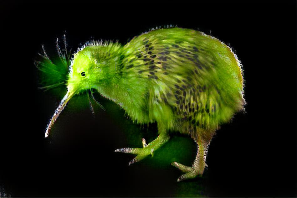 A walking kiwi 