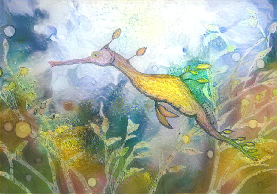 Weedy sea dragon Van Gogh style