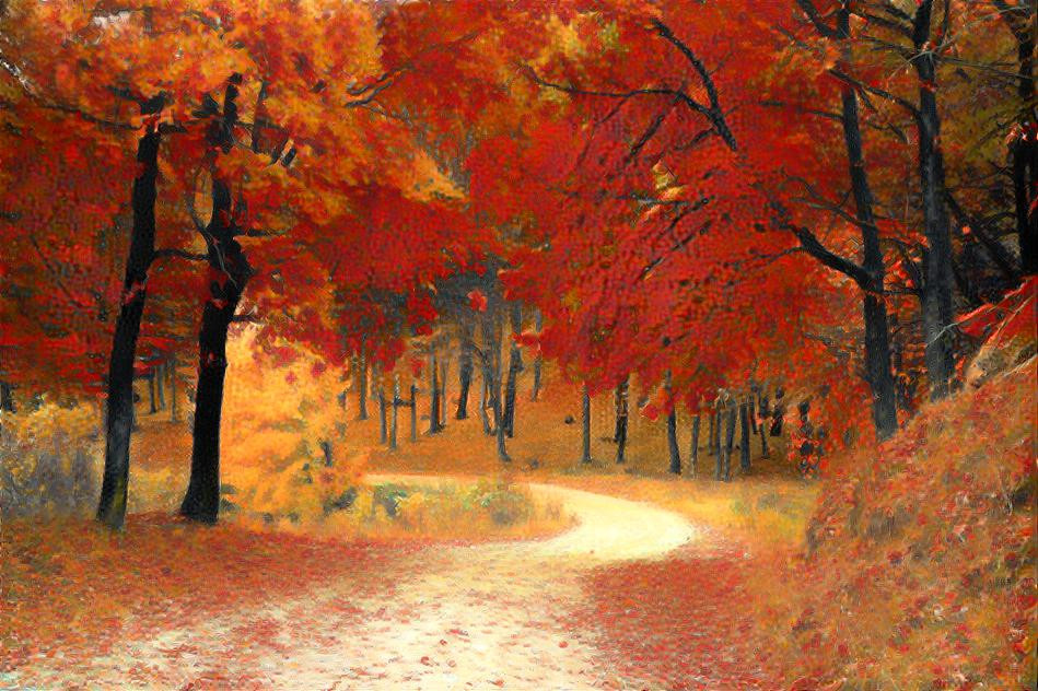 autumn forest painintg