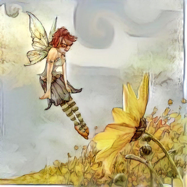 Fairy traditional children's book style.