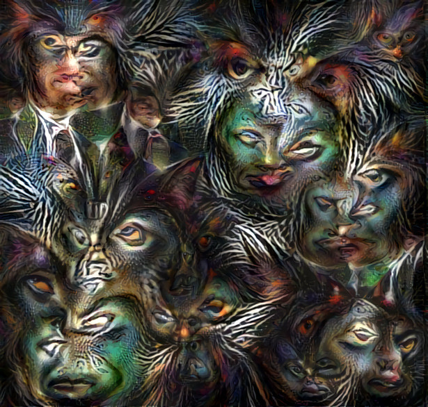 Extra deep dream mixed with my skully face as a style. Yay skully face!