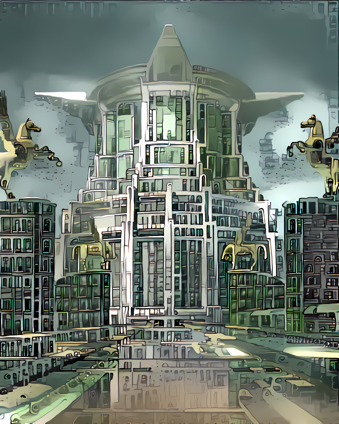 Impressions of Metropolis no. 17, taken from a digital 3d project